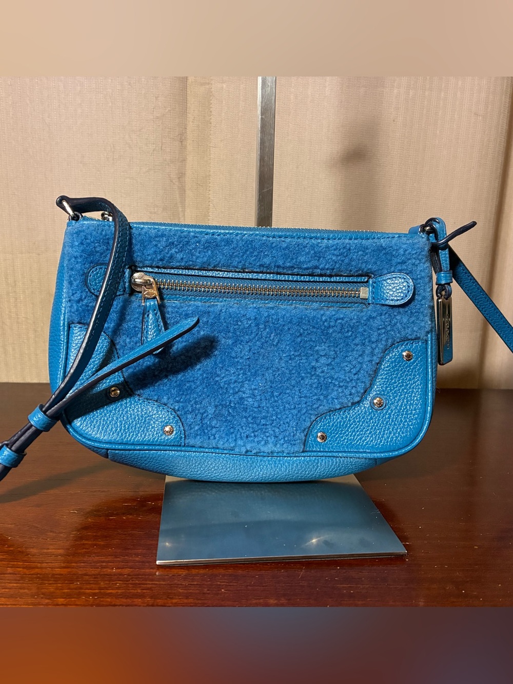 Coach Small Rhyder Shearling Crossbody